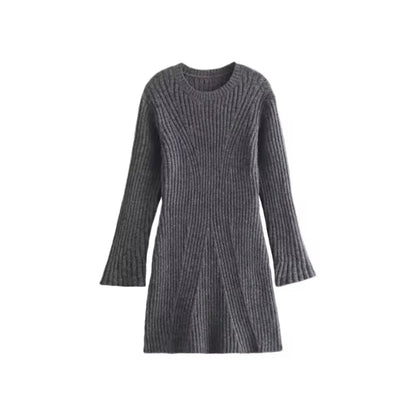 RIBBED KNIT DRESS