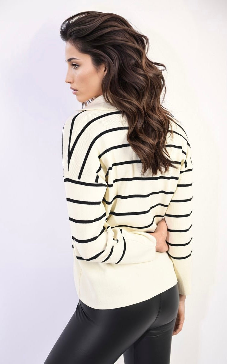 STRIPED KNITTED SWEATER