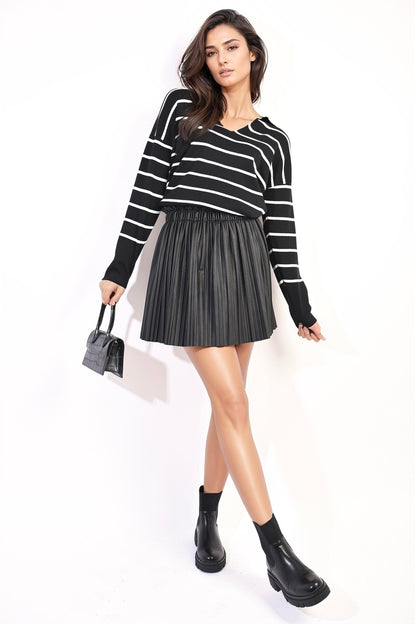 STRIPED KNITTED SWEATER